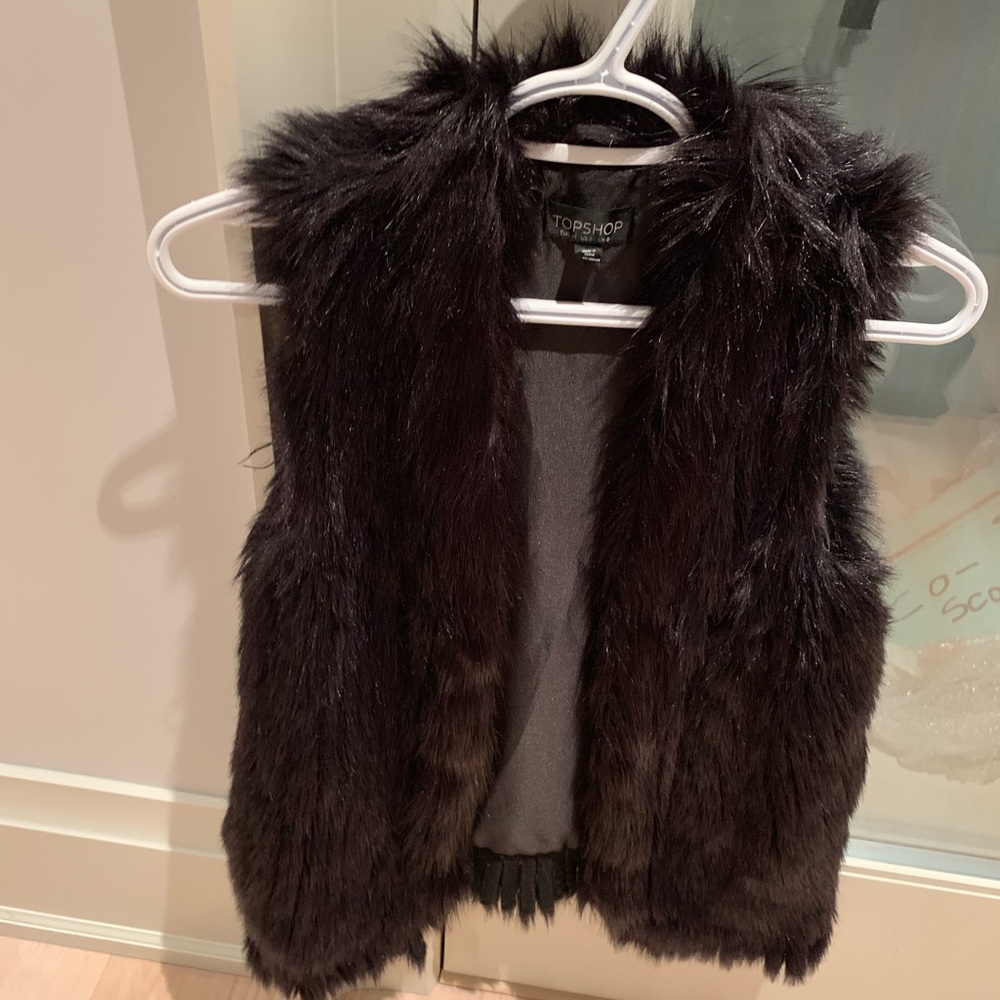 Topshop faux fur vest